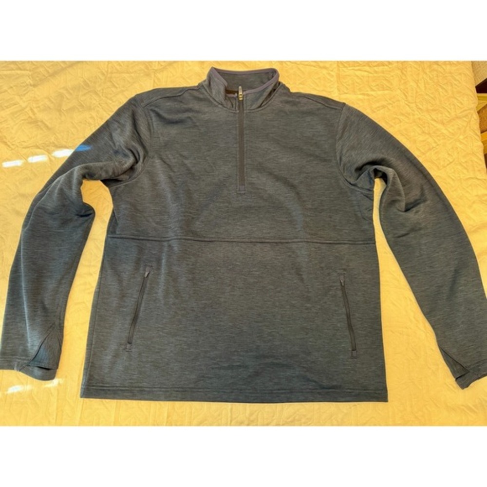 Duluth Trading Co Pullover Sweatshirt Unisex L 1/4 Zip Navy Blue Long Sleeve